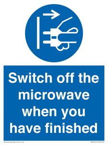 MV10451: Switch off the microwave when you have finished