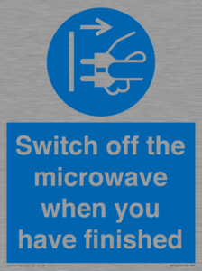 MV10451: Switch off the microwave when you have finished