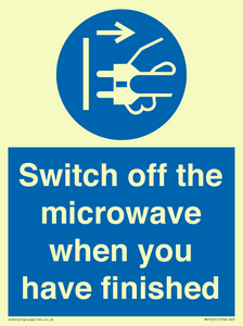 MV10451: Switch off the microwave when you have finished