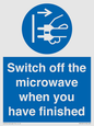 MV10451: Switch off the microwave when you have finished