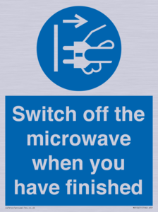 MV10451: Switch off the microwave when you have finished
