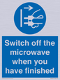 MV10451: Switch off the microwave when you have finished