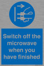 MV10451: Switch off the microwave when you have finished