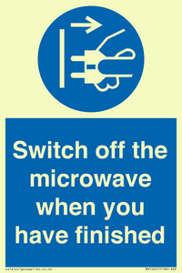 MV10451: Switch off the microwave when you have finished