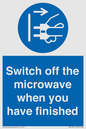 MV10451: Switch off the microwave when you have finished