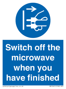 MV10451: Switch off the microwave when you have finished