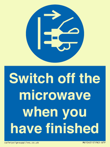MV10451: Switch off the microwave when you have finished