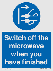 MV10451: Switch off the microwave when you have finished