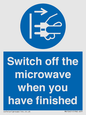 MV10451: Switch off the microwave when you have finished