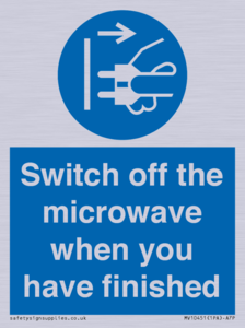 MV10451: Switch off the microwave when you have finished