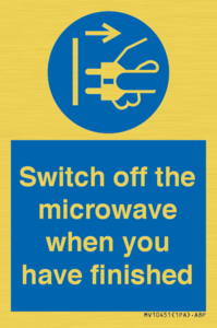 MV10451: Switch off the microwave when you have finished