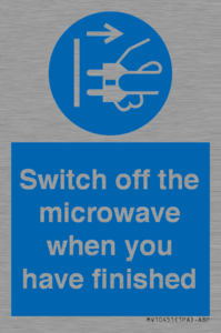 MV10451: Switch off the microwave when you have finished