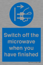 MV10451: Switch off the microwave when you have finished