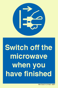 MV10451: Switch off the microwave when you have finished