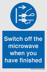 MV10451: Switch off the microwave when you have finished
