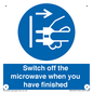 MV10451: Switch off the microwave when you have finished