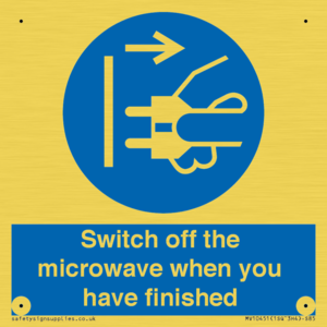 MV10451: Switch off the microwave when you have finished