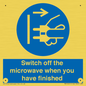 MV10451: Switch off the microwave when you have finished