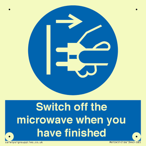 MV10451: Switch off the microwave when you have finished