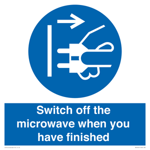 MV10451: Switch off the microwave when you have finished
