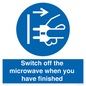 MV10451: Switch off the microwave when you have finished