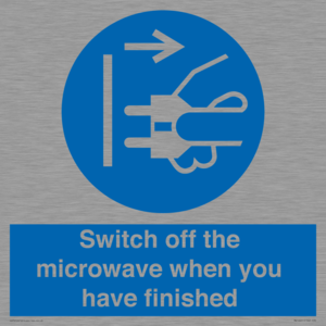 MV10451: Switch off the microwave when you have finished