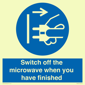 MV10451: Switch off the microwave when you have finished