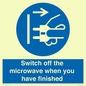 MV10451: Switch off the microwave when you have finished