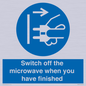 MV10451: Switch off the microwave when you have finished