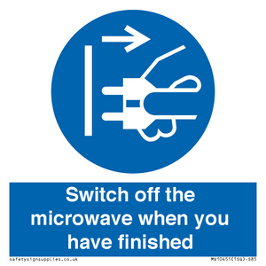 MV10451: Switch off the microwave when you have finished
