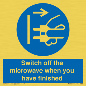 MV10451: Switch off the microwave when you have finished