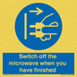 MV10451: Switch off the microwave when you have finished