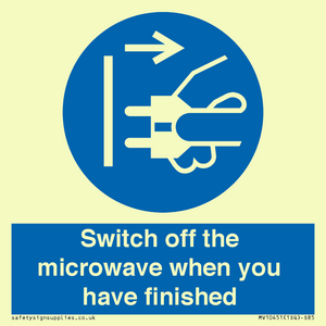 MV10451: Switch off the microwave when you have finished