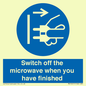 MV10451: Switch off the microwave when you have finished