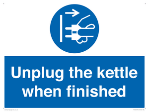 MV10453: Unplug the kettle when finished