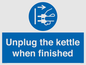 MV10453: Unplug the kettle when finished