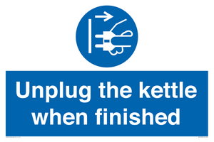 MV10453: Unplug the kettle when finished