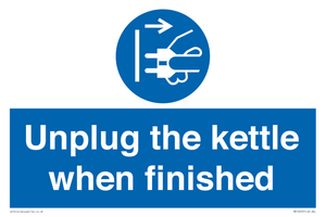 MV10453: Unplug the kettle when finished