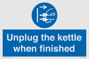 MV10453: Unplug the kettle when finished