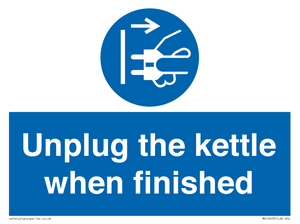 MV10453: Unplug the kettle when finished