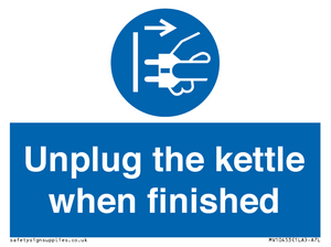 MV10453: Unplug the kettle when finished