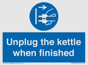 MV10453: Unplug the kettle when finished