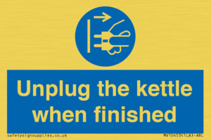 MV10453: Unplug the kettle when finished
