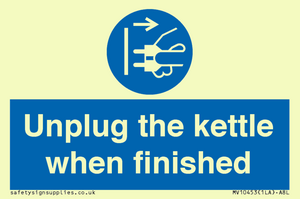 MV10453: Unplug the kettle when finished