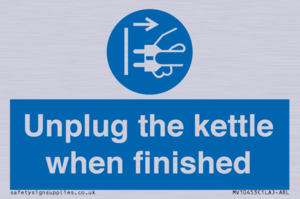 MV10453: Unplug the kettle when finished
