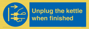 MV10453: Unplug the kettle when finished