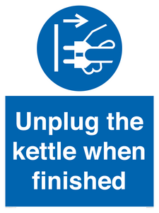MV10453: Unplug the kettle when finished