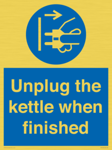 MV10453: Unplug the kettle when finished