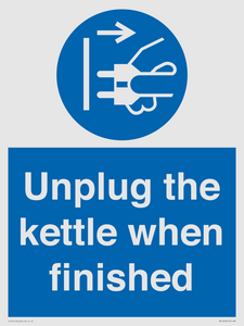 MV10453: Unplug the kettle when finished