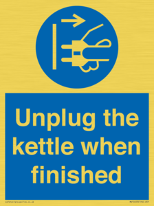 MV10453: Unplug the kettle when finished